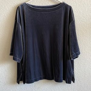 uniqlo faux velvet top